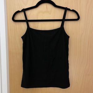 Madewell black ribbed tank top